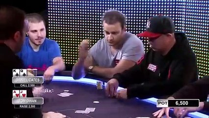 Tom Dwan makes all or nothing bluff against Daniel Cates in High Roller event