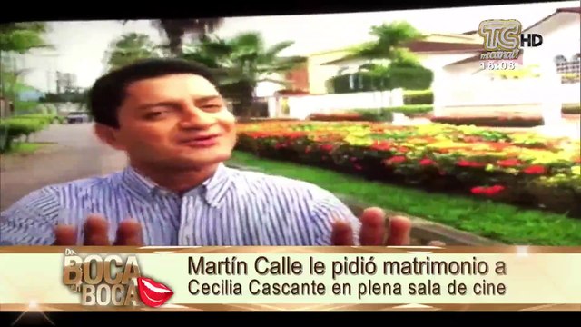 Martín Calle le pide la mano a Cecilia Cascante