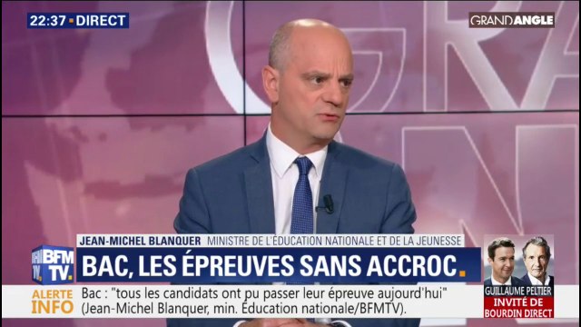 Jean-Michel Blanquer à propos du bac: Tous les candidats ont pu passer leur épreuve ce lundi