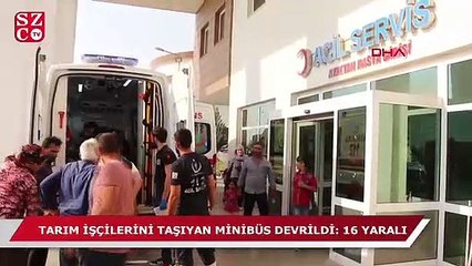 Скачать видео: Nusaybin'de tarım işçilerini taşıyan minibüs devrildi: 16 yaralı