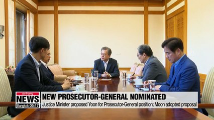 Moon picks Yoon Seok-yeol to lead Korea's prosecution