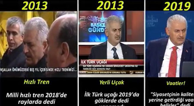 Siyasetçinin kalitesini yerine getirdiği vaatler belirler diyen Binali Yıldırım'a bu videoyla yanıt verdiler