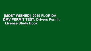 [MOST WISHED]  2019 FLORIDA DMV PERMIT TEST: Drivers Permit   License Study Book