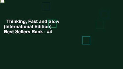 Thinking, Fast and Slow (International Edition)  Best Sellers Rank : #4