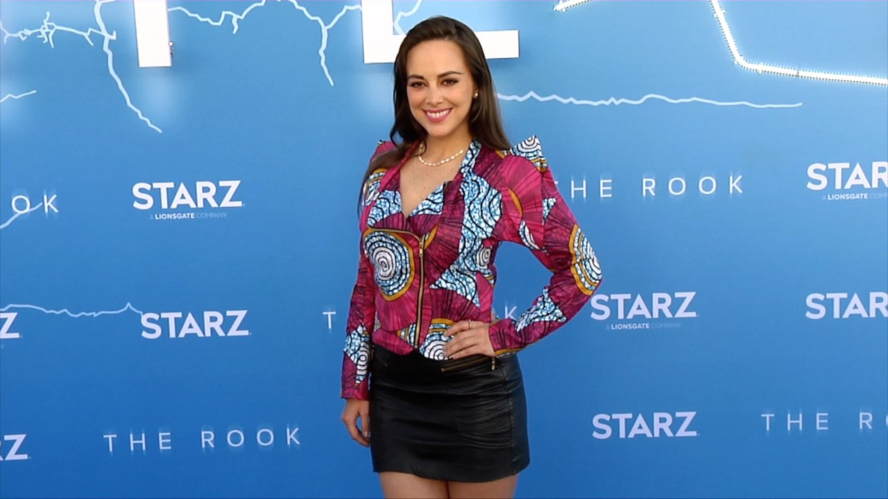 Maria Elisa Camargo STARZ “The Rook” Los Angeles Premiere Blue Carpet