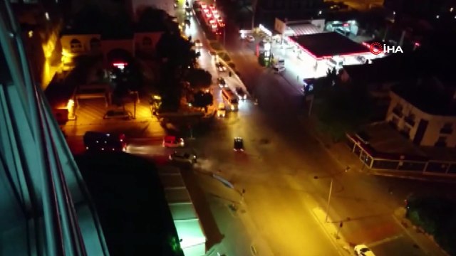 Asker uğurlama konvoyunda yolu kapatıp drift yapan magandalar kamerada