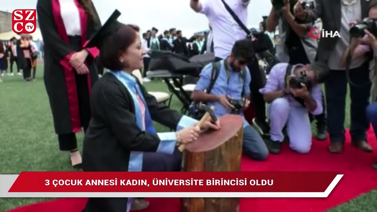 Kars’ta 3 çocuk annesi kadın, üniversite birincisi oldu