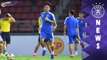 Buổi tập làm quen sân gấp rút của CLB Hà Nội trước trận Bán kết AFC Cup khu vực ĐNA