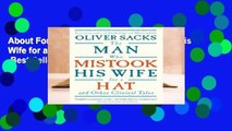 About For Books  The Man Who Mistook His Wife for a Hat and Other Clinical Tales  Best Sellers