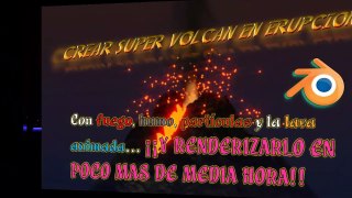 BLENDER CREAR VOLCAN CON FUEGO Y LAVA MUY FACIL