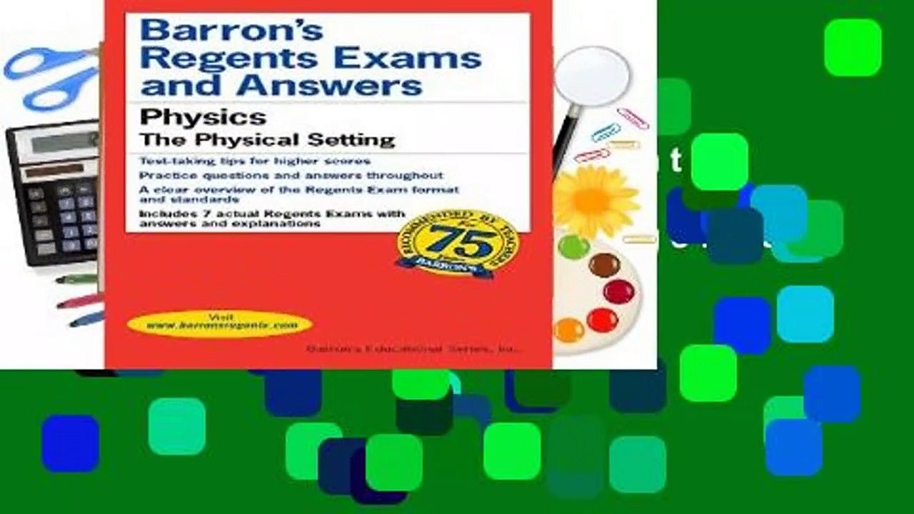 [BEST SELLING]  Regents Exams and Answers: Physics (Barron s Regents NY)