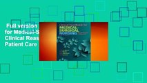 Full version  Clinical Handbook for Medical-Surgical Nursing: Clinical Reasoning in Patient Care