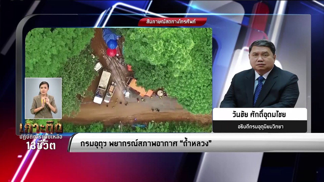 กรมอุตุฯ พยากรณ์สภาพอากาศ "ถ้ำหลวง" - เที่ยงทันข่าว