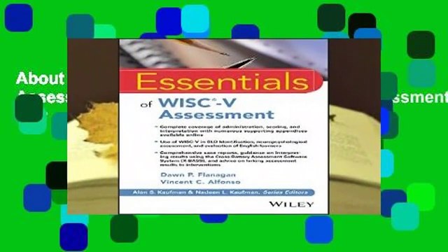 About For Books Essentials of WISC-V Assessment (Essentials of Psychological Assessment) For