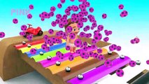 Wooden Train Sports Balls Monster Trucks Toys to Learn Colors for Children - 3D Kids Toddler Video