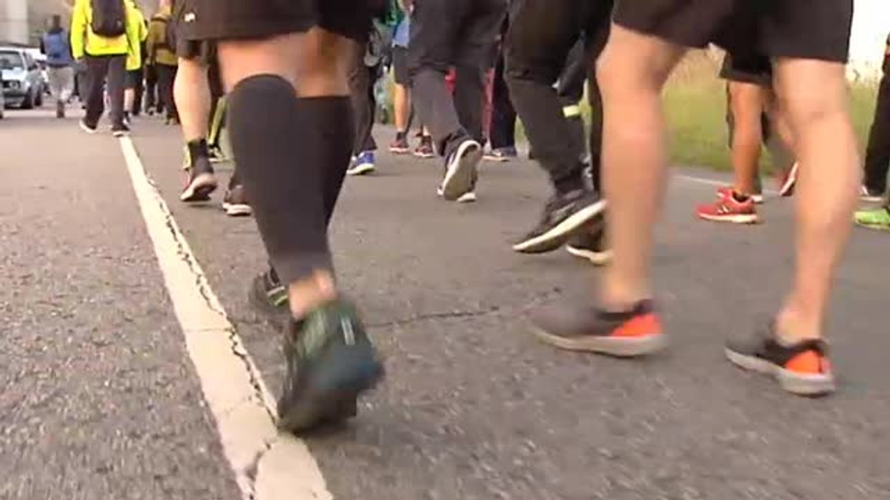 Los trabajadores de Alcoa Avilés inician su marcha a pie hasta Madrid