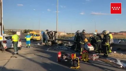 Un fallecido en un choque múltiple en Madrid