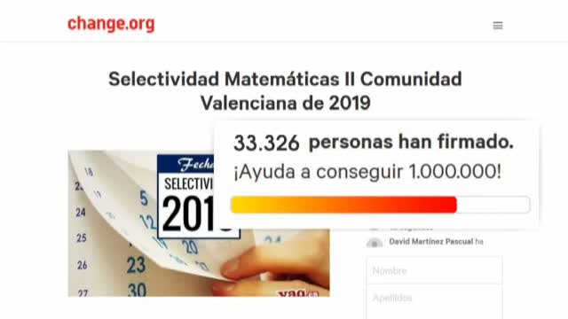 Estudiantes de Valencia piden la anulación del examen de Matemáticas de Selectividad