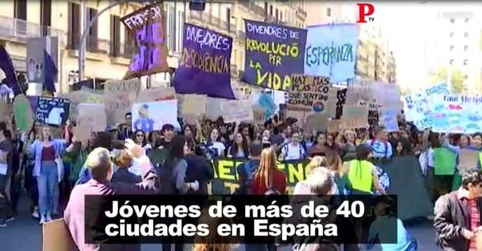 Cientos de jóvenes se movilizan en España contra el cambio climático al lema de Sin planeta no hay futuro
