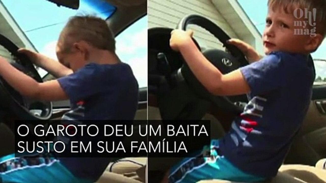 Criança de 4 anos pega carro do avô escondido para ir comprar doces