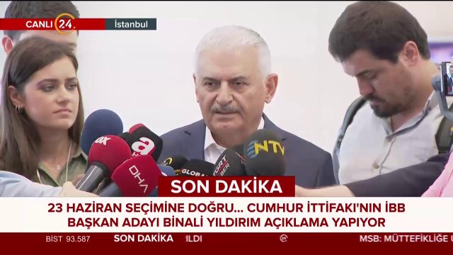 Cumhur İttifakı İBB Başkan adayı Binali Yıldırım açıklama yapıyor