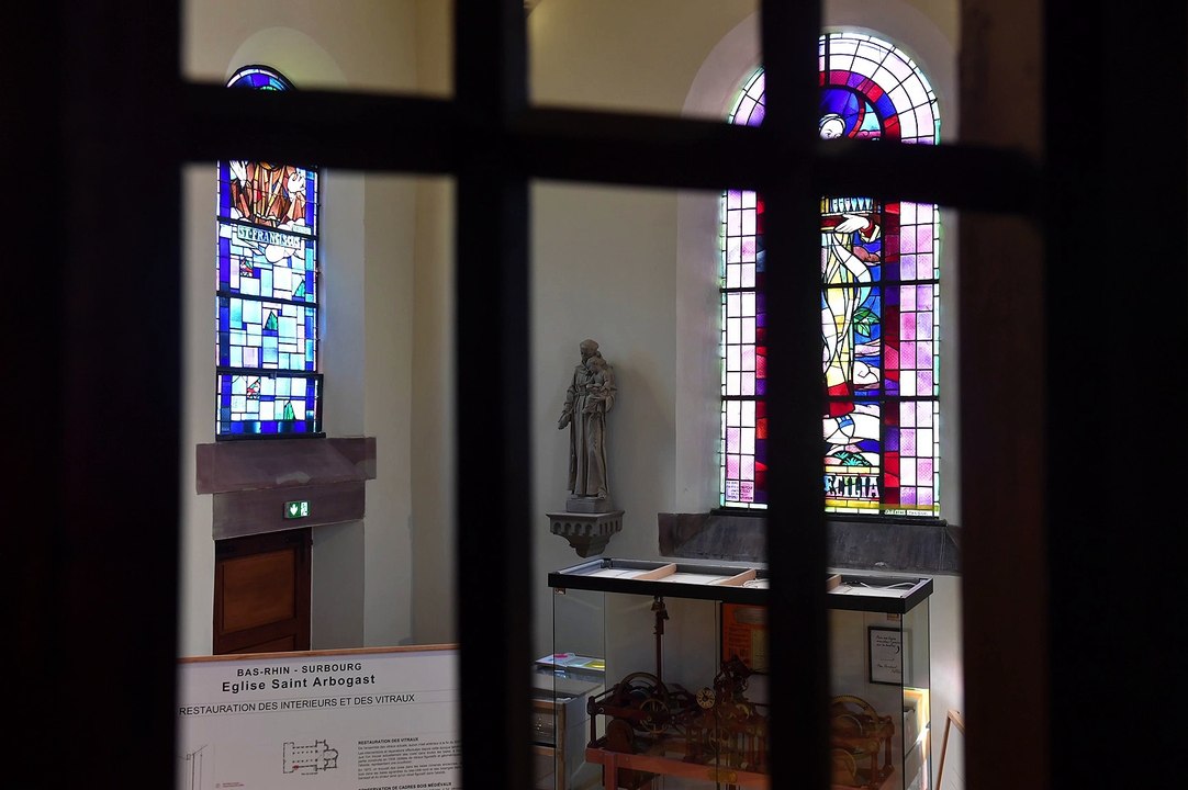 Chantier de restauration des fresques de l'église Saint-Arbogast de Surbourg