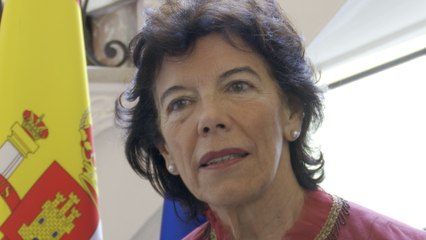 La portavoz del Gobierno, Isabel Celaá, en Bilbao