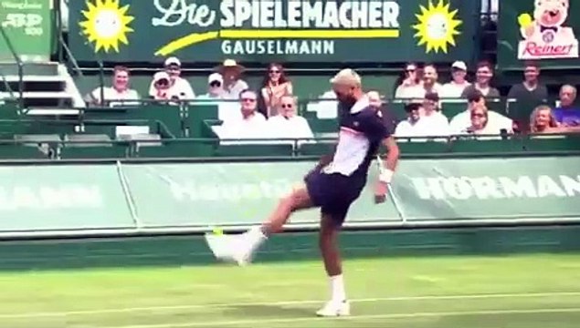 Tennis - Halle - Benoît Paire and Jo-Wilfried Tsonga Play Football
