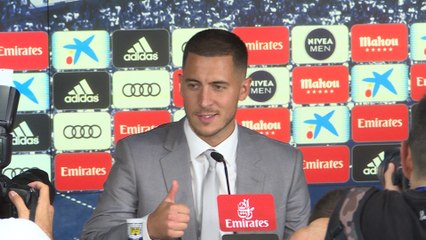 Eden Hazard en rueda de prensa tras su presentación
