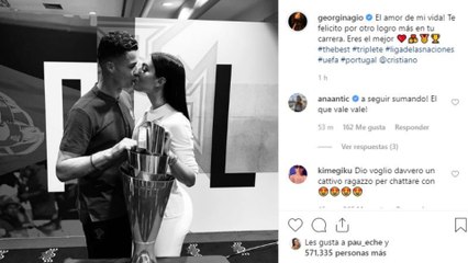La romántica felicitación de Georgina a Cristiano por su nuevo triunfo