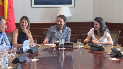 Reunión del grupo confederal de Unidas Podemos