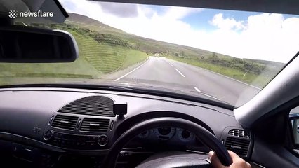 'I promise I'm not breaking the speed limit!' Driver overtakes police at 125 mph in Isle of Man