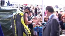 Rafa Nadal entrena en Barcelona