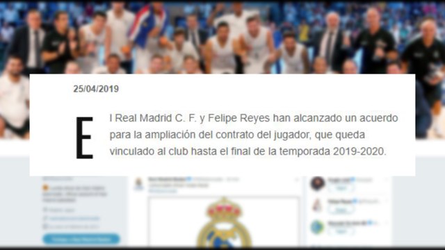 Felipe Reyes renueva un año más con el Real Madrid