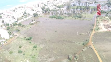 Inundaciones en Jávea a vista de dron