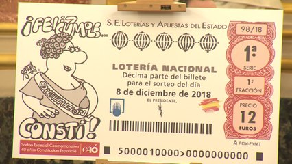 Loterías homenajea a la Constitución y a Forges