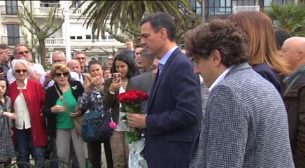 Pedro Sánchez visita la parte vieja de San Sebastián