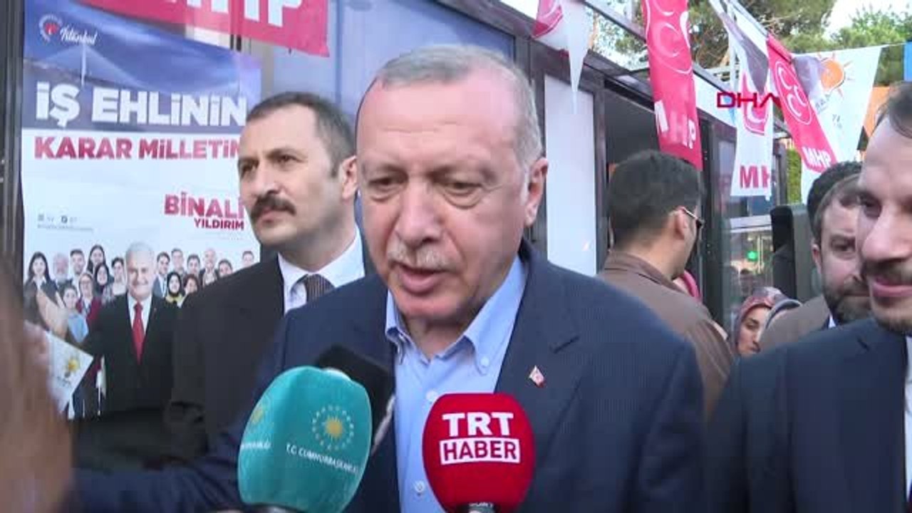 ERDOĞAN'DAN SEÇİM BÜROSU ZİYARETİ