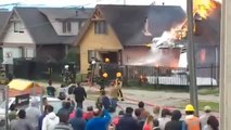 Una avioneta se estrella contra una vivenda en Chile