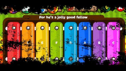 For He's A Jolly Good Fellow  Nursery Rhymes For Children ( Music Of Guitar, Piano, Trumpet, Xylophone )