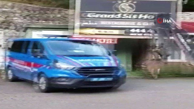 Şiddetli yağış sele neden oldu...Uzungöl'de köprü yıkıldı, araçlar yolda mahsur kaldı