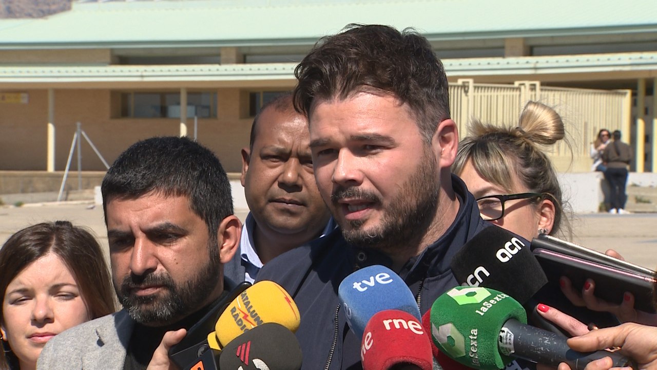 Rufián sobre Junqueras y Sànchez: "Son presos políticos"