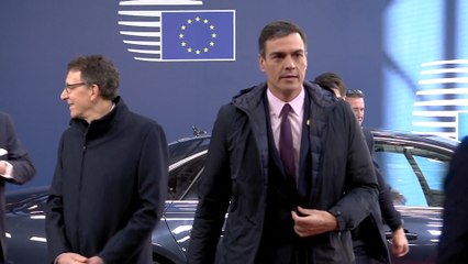 Sánchez llega al Consejo Europeo extraordinario