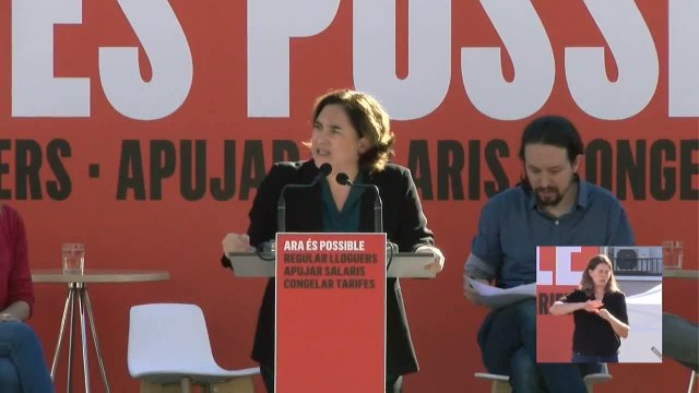 Colau: La gente trabajadora no tiene la culpa de la represión del PP