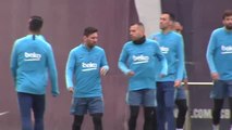 El FC Barcelona realiza el último entrenamiento para enfrentarse al Atlético de Madrid