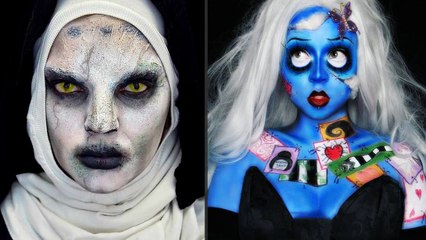VIRAL SCARY MAKEUP TRANSFORMATION   BEST CREEPY MAKEUP ART
