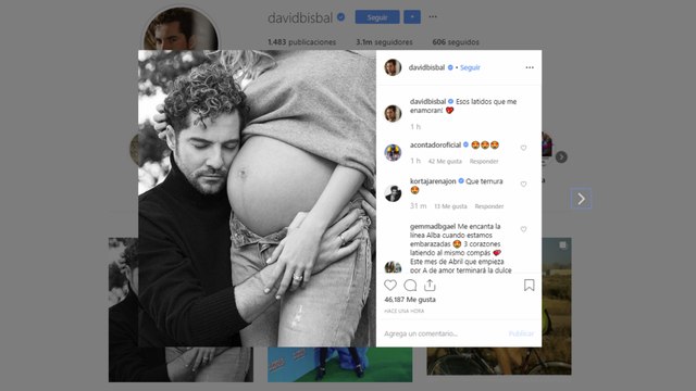 La foto más tierna de Bisbal en la recta final del embarazo