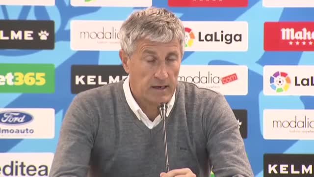 Setien: Estoy satisfecho con el punto, sobre todo cuando no lo mereces