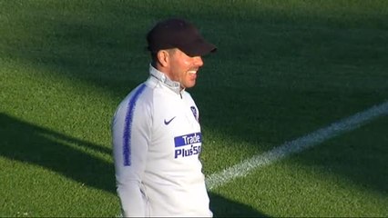 El Atlético realiza su último entrenamiento antes de visitar Mendizorroza