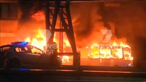 Se incendia un autobús de pasajeros en el puente de la Bahía de Sídney